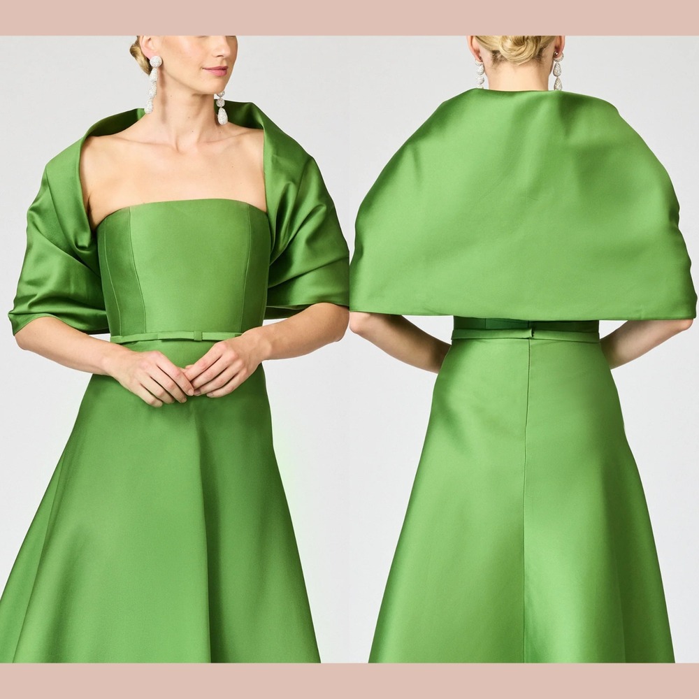 NWD‎ $250 Sachin & Babi [ L/XL ] Hug Satin Shawl in Green Garnet #U1711